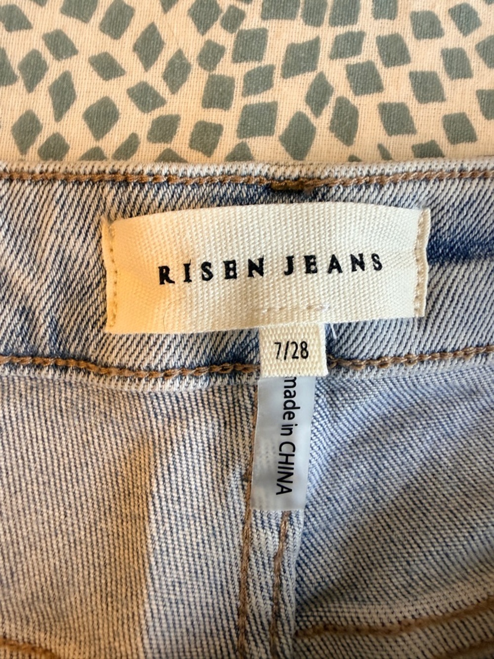 Risen | Light Wash High-Rise Palazzo Jeans - Picture 4 of 11